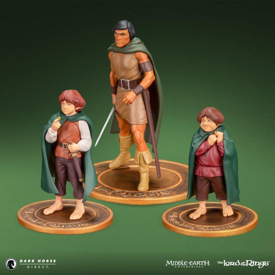 PRE-ORDER Dark Horse - The Lord of the Rings Animated Film Figure Set - Frodo, Aragorn, and Samwise