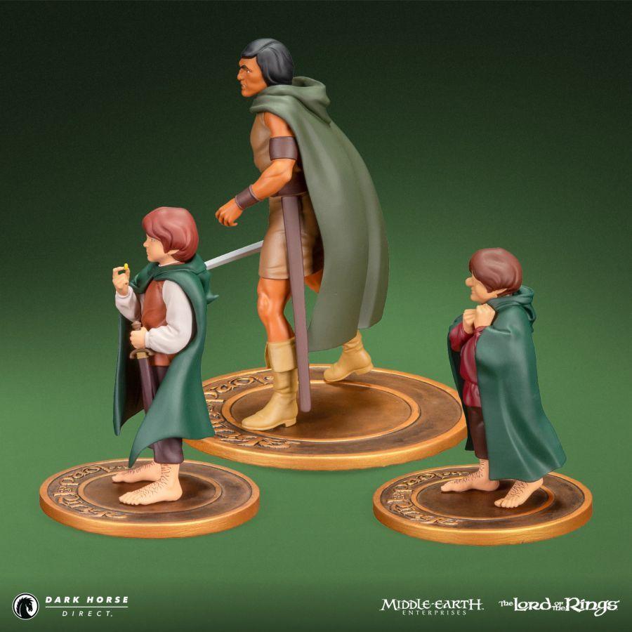 PRE-ORDER Dark Horse - The Lord of the Rings Animated Film Figure Set - Frodo, Aragorn, and Samwise