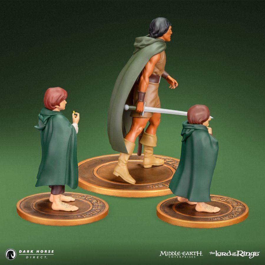 PRE-ORDER Dark Horse - The Lord of the Rings Animated Film Figure Set - Frodo, Aragorn, and Samwise