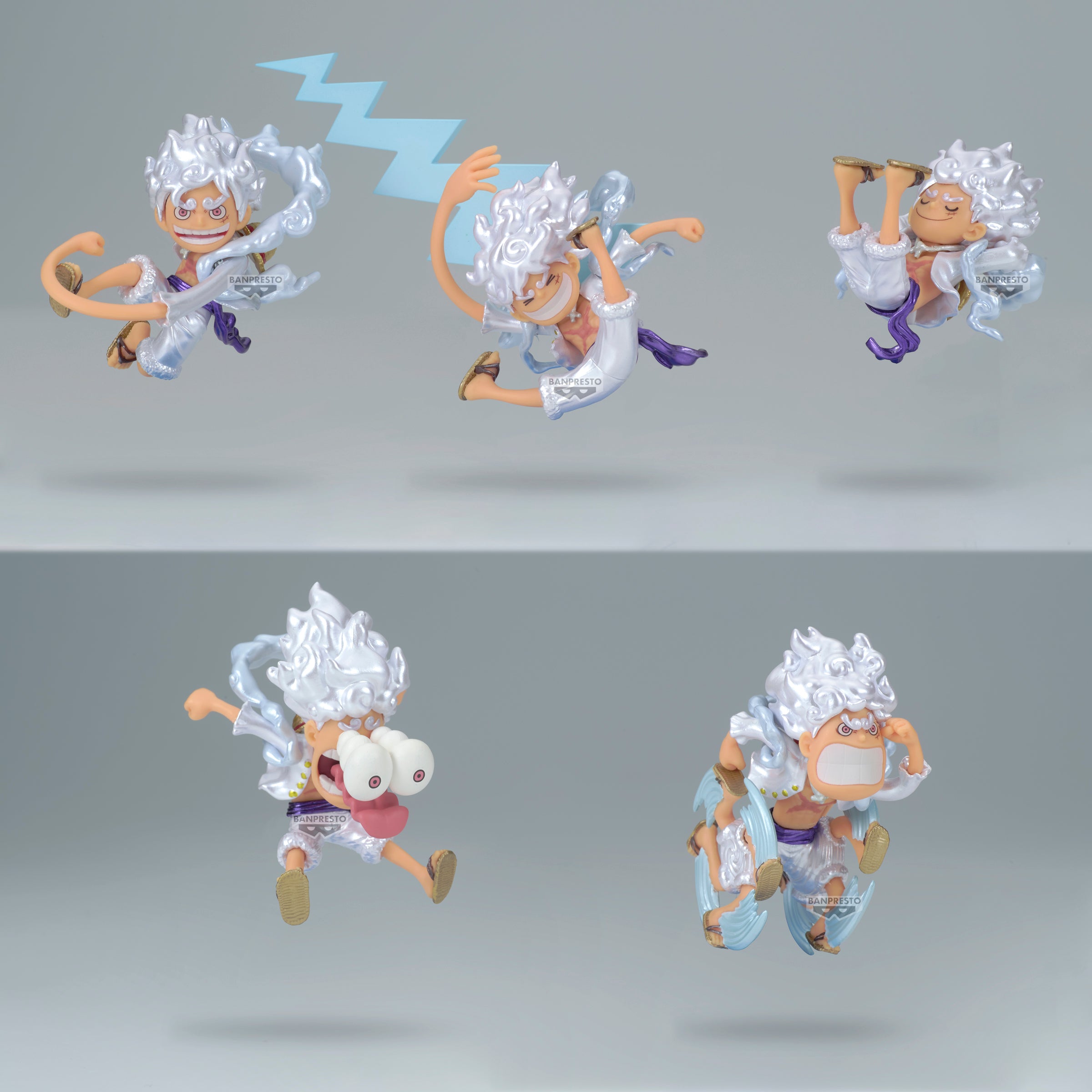 PRE-ORDER Banpresto - One Piece World Collectable Figure - Monkey D. Luffy Gear5 Special Metallic Color Ver. [Set of 5]