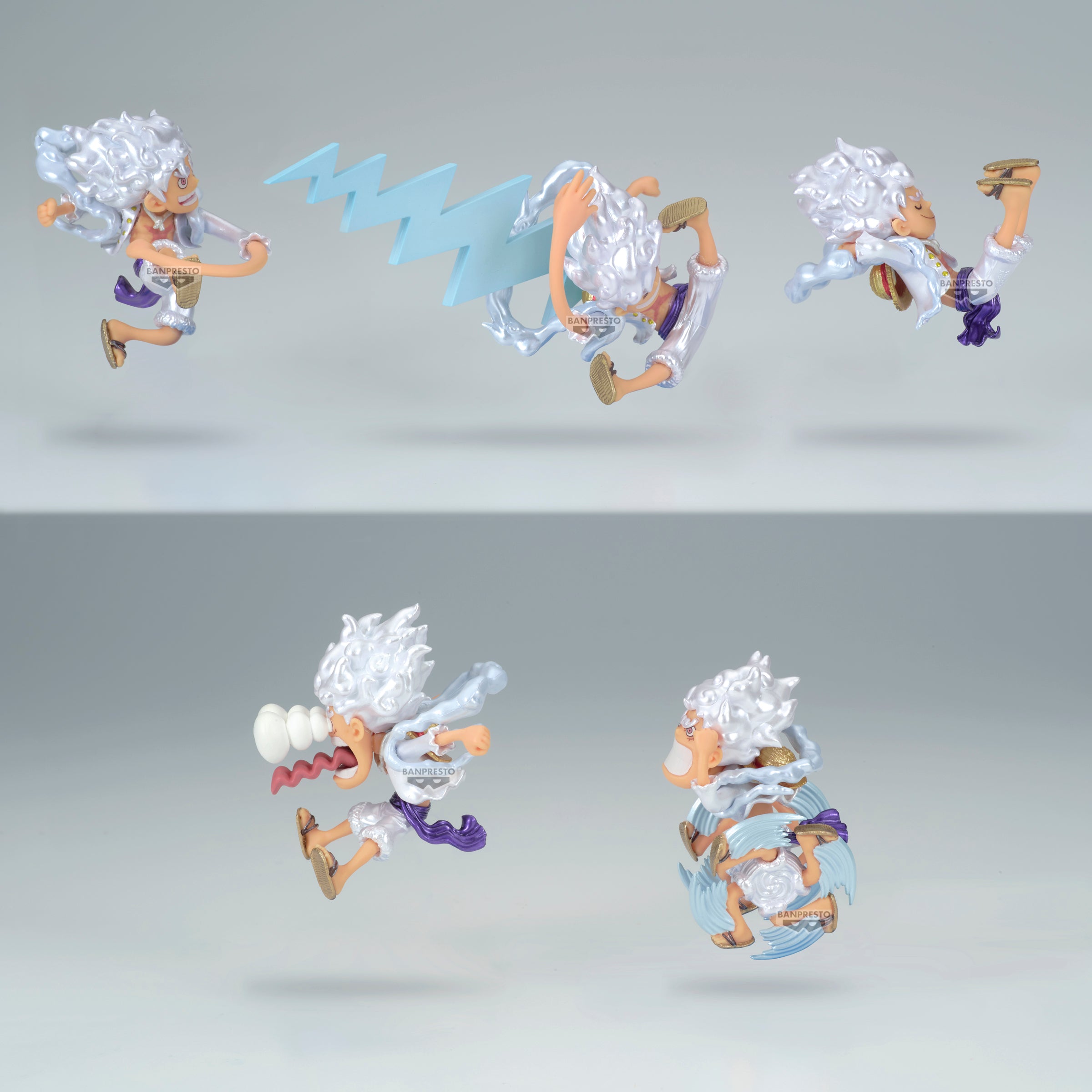 PRE-ORDER Banpresto - One Piece World Collectable Figure - Monkey D. Luffy Gear5 Special Metallic Color Ver. [Set of 5]