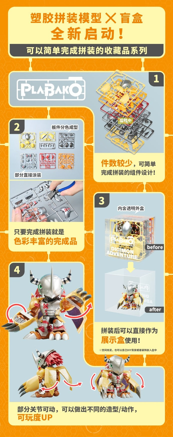 IN-STOCK Bandai - PLABAKO DIGIMON ADVENTURE VOL. 1