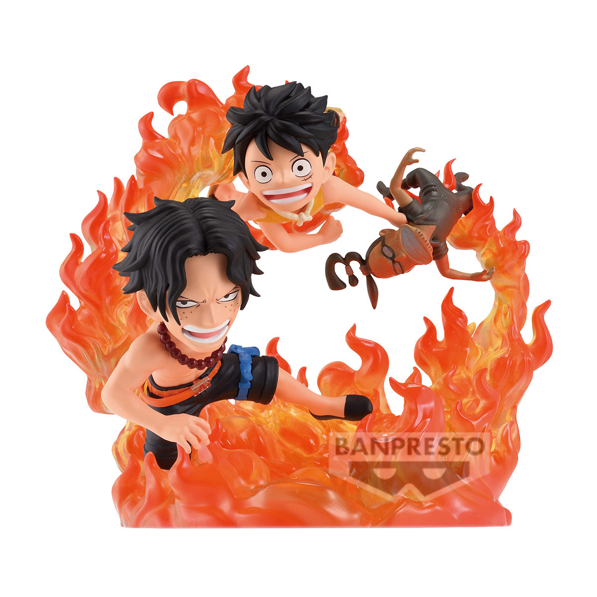 PRE-ORDER Banpresto - One Piece World Collectable Figure Log Stories - Portgas D.Ace and Monkey D.Luffy: Marineford