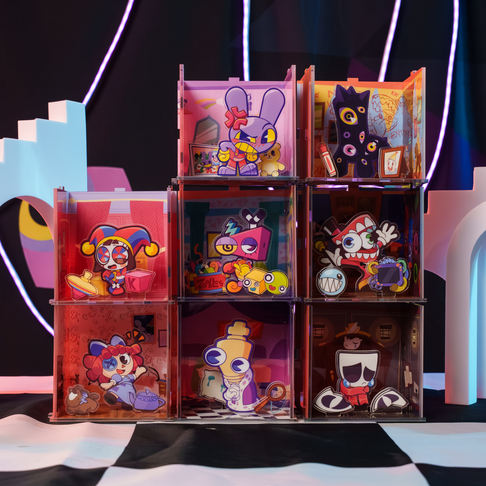 BACK ORDER Glitch - The Amazing Digital Circus - Digital Circus Acrylicz Blindbox [Box of 8]