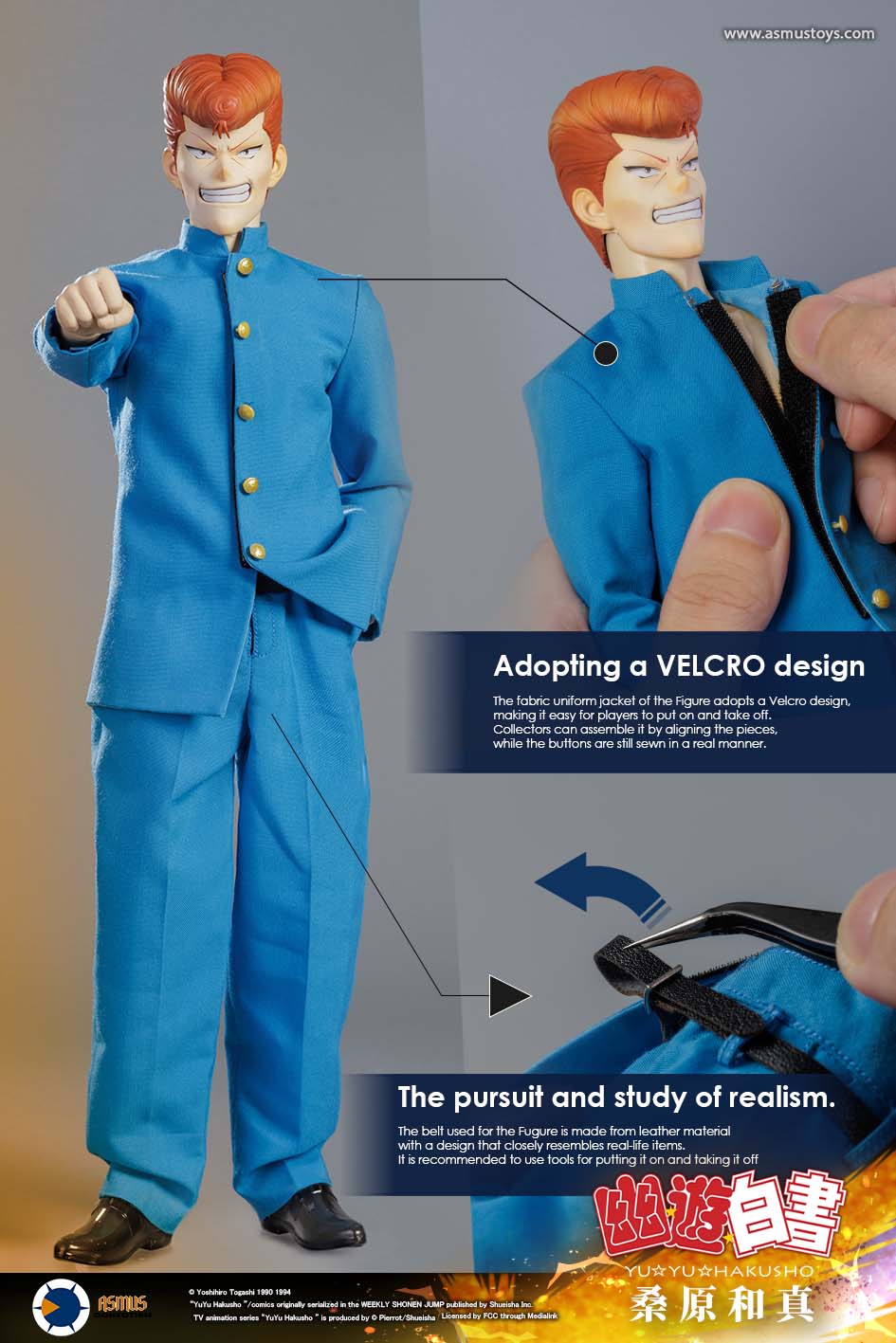 PRE-ORDER Asmus Toys - Yu Yu Hakusho - Kazuma Kuwabara 1/6