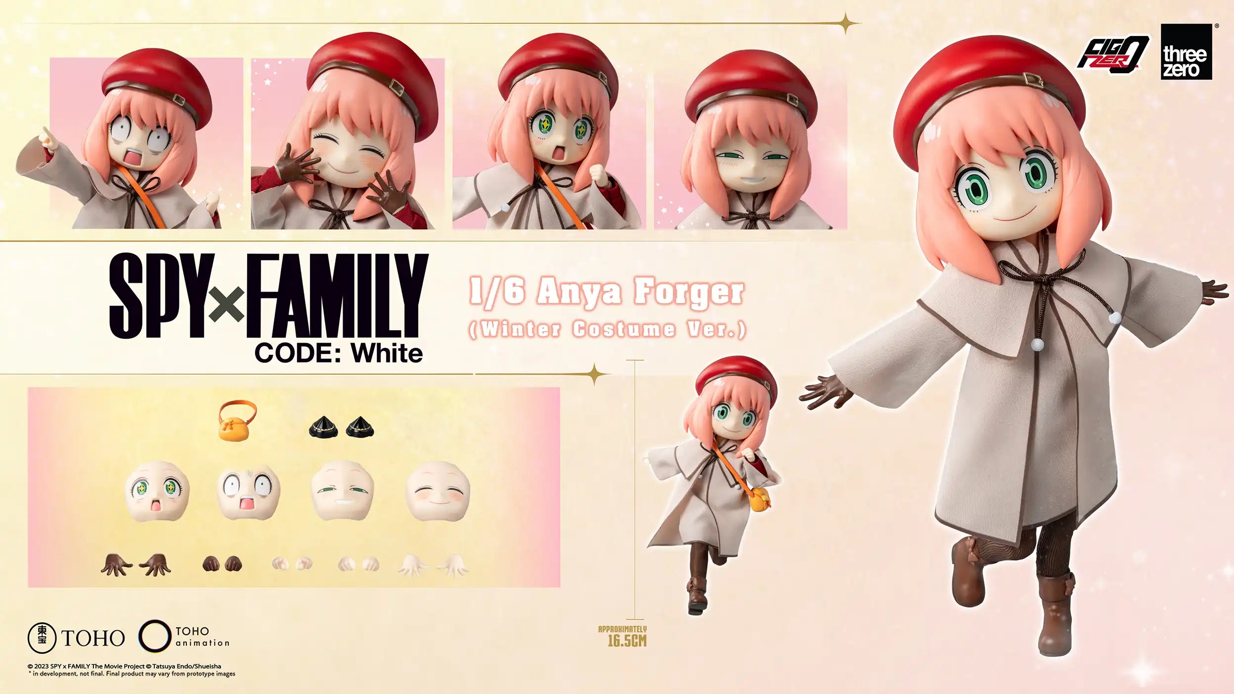 PRE-ORDER threezero - FigZero - SPY×FAMILY CODE: White - Anya Forger: Winter Costume Ver. 1/6