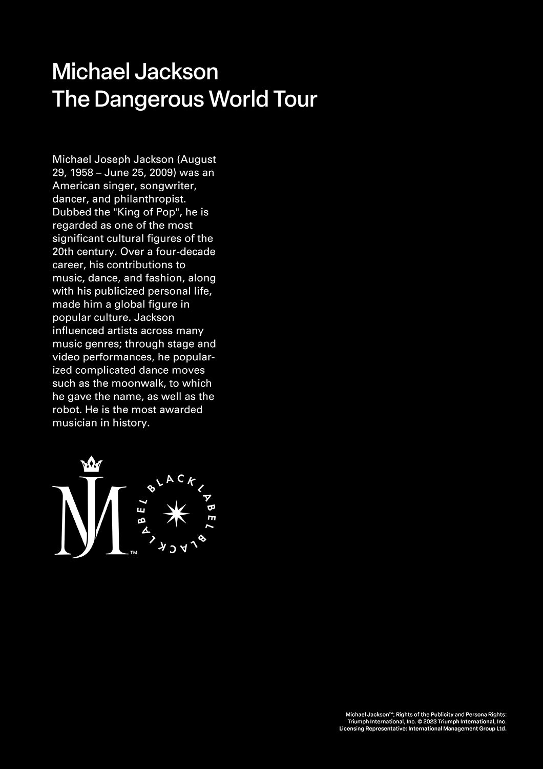 PRE-ORDER Blitzway - Michael Jackson: Black Label 1/4