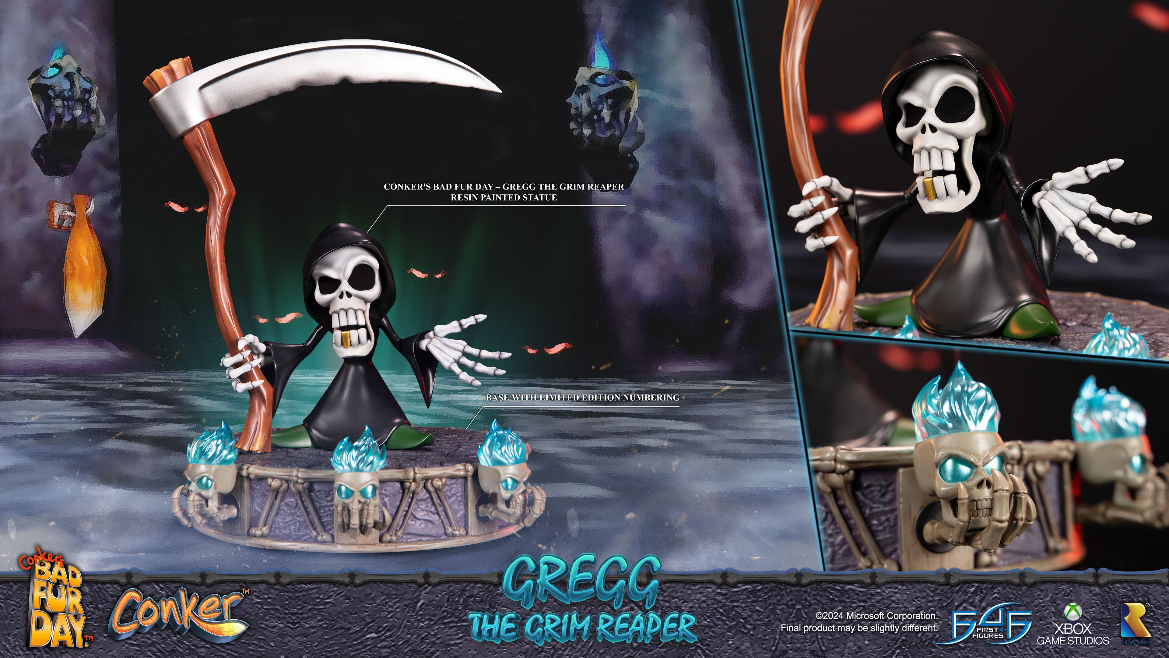 PRE-ORDER First4Figures - Conker's Bad Fur Day - Gregg the Grim Reaper