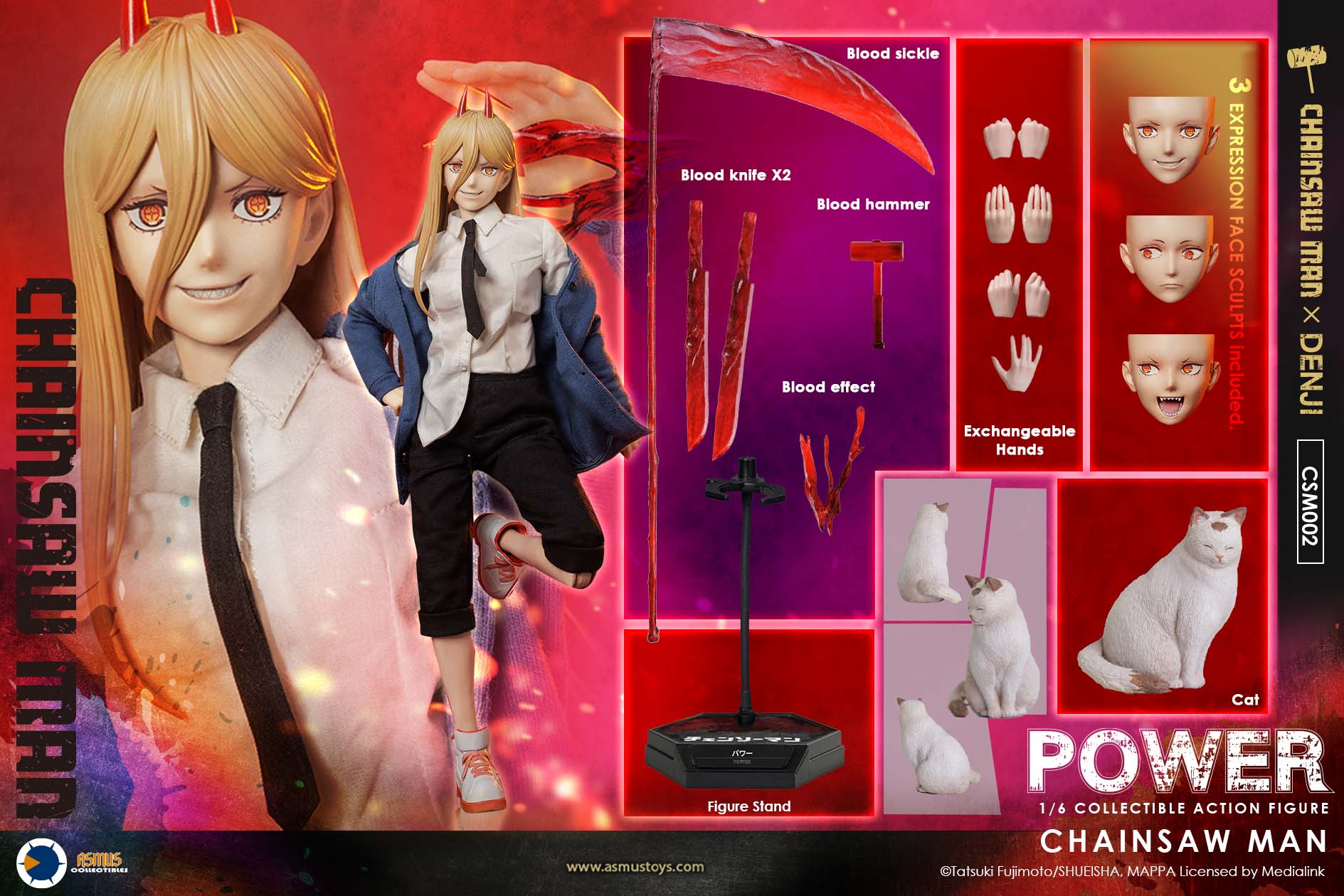 PRE-ORDER ASMUS TOYS - Chainsaw Man - Power 1/6