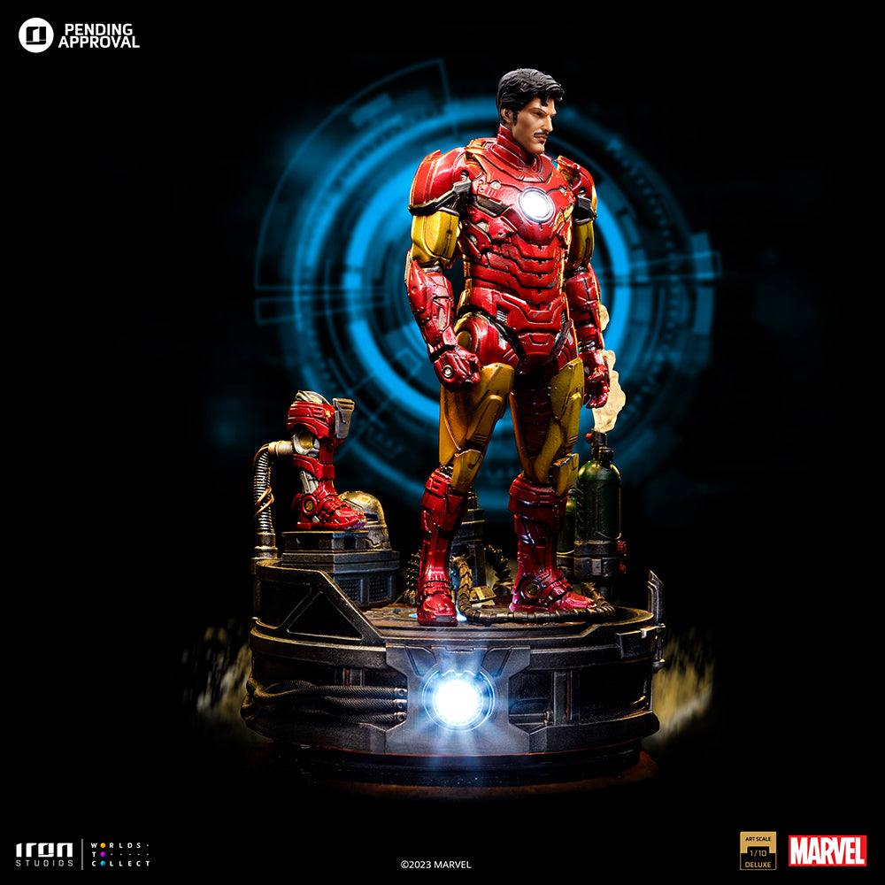 PRE-ORDER Iron Studios - Art Scale - Marvel Comics - Deluxe Iron Man Unleashed 1/10