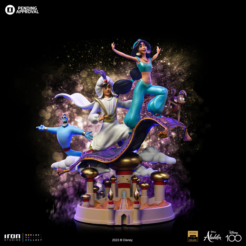 PRE-ORDER Iron Studios - Art Scale - Disney 100th - Deluxe Aladdin and Jasmine  1/10