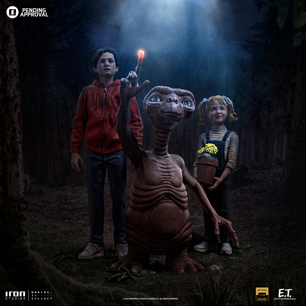 PRE-ORDER Iron Studios - Deluxe Art Scale - E.T. - E.T., Elliot and Gertie 1/10