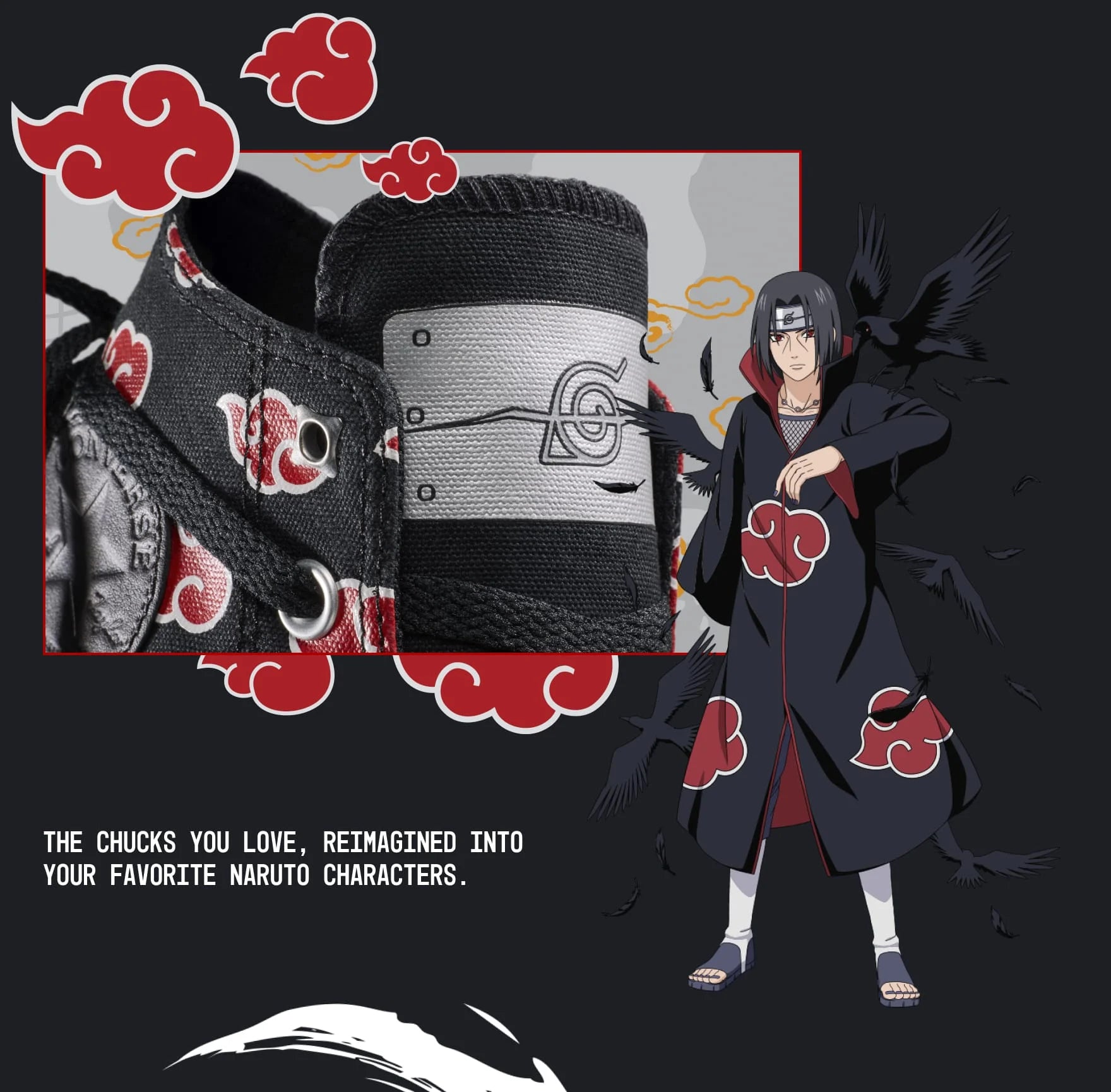 SPECIAL ORDER Converse - Converse NARUTO Chuck Taylor All Star - Itachi (Akatsuki)