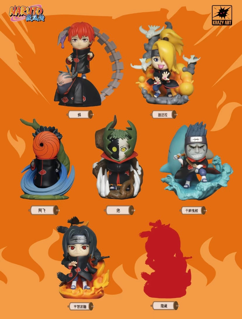 BACK ORDER Krazy Art - Naruto Shippuden - Akatsuki Blindbox Series 1