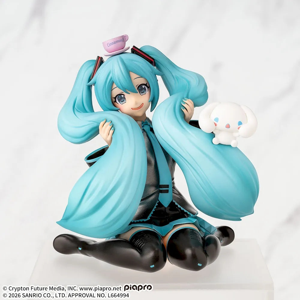 BACK-ORDER SEGA - Hatsune Miku × Cinnamoroll Chokonose Premium Figure ‐ Hatsune Miku × Cinnamoroll: Fluffy Ver. [JP]