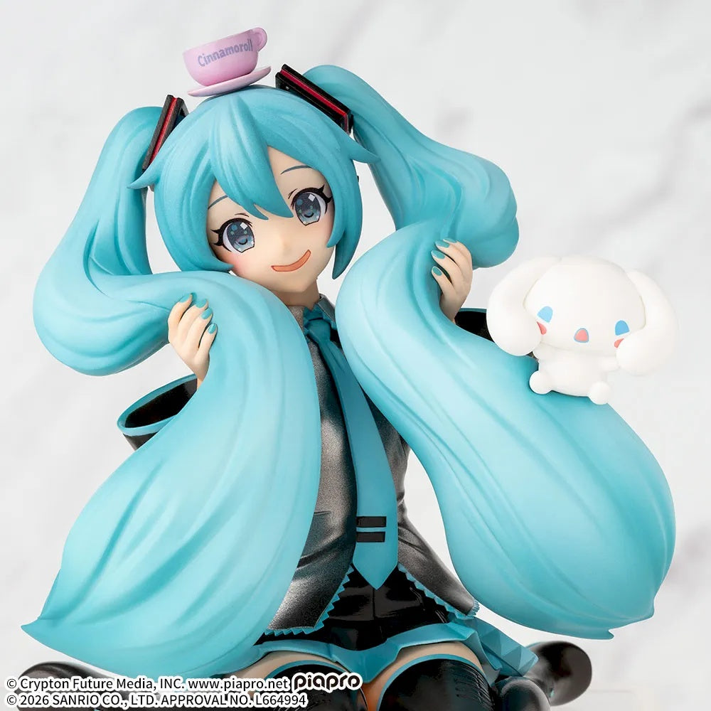 BACK-ORDER SEGA - Hatsune Miku × Cinnamoroll Chokonose Premium Figure ‐ Hatsune Miku × Cinnamoroll: Fluffy Ver. [JP]