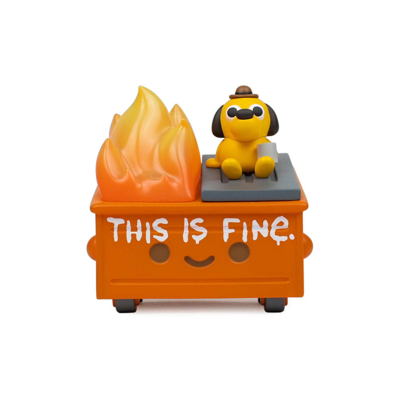 IN-STOCK 100soft - Dumpster Fire Vinyl Figure: This Is Fine Edition