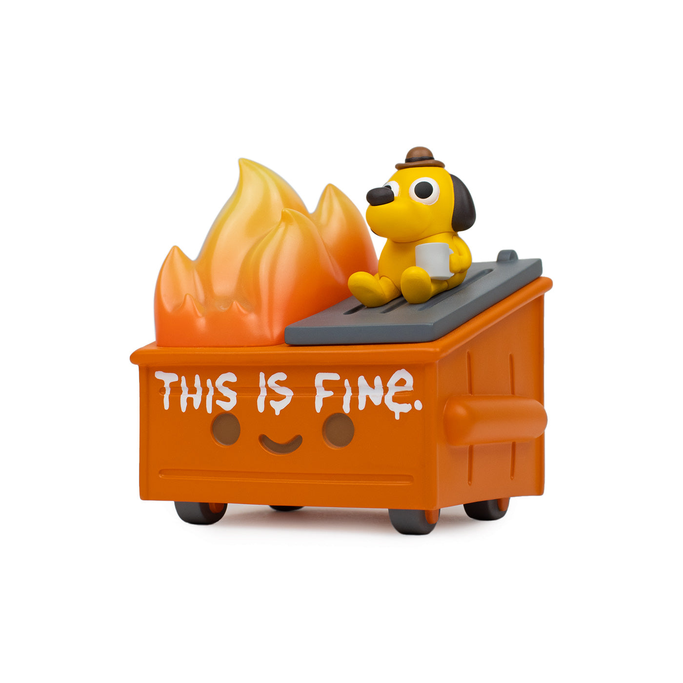 IN-STOCK 100soft - Dumpster Fire Vinyl Figure: This Is Fine Edition
