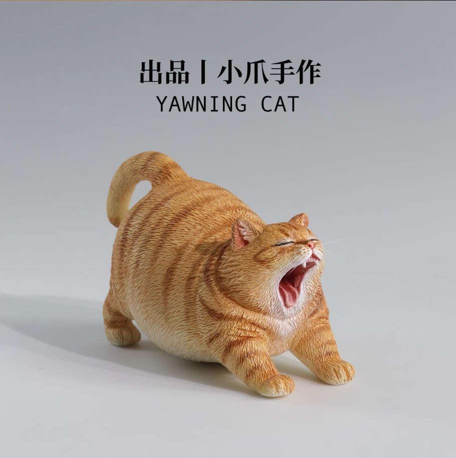 PRE-ORDER Little Paw Hands × Double One - Yawning Cat - Orange Ingot