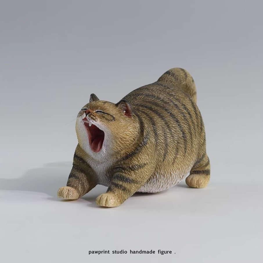 PRE-ORDER Little Paw Hands × Double One - Yawning Cat - Tanuki Civet Tiger