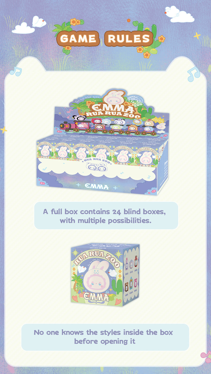 PRE-ORDER Lucky Emma - Emma - Rua Rua Zoo Party [Box of 24]