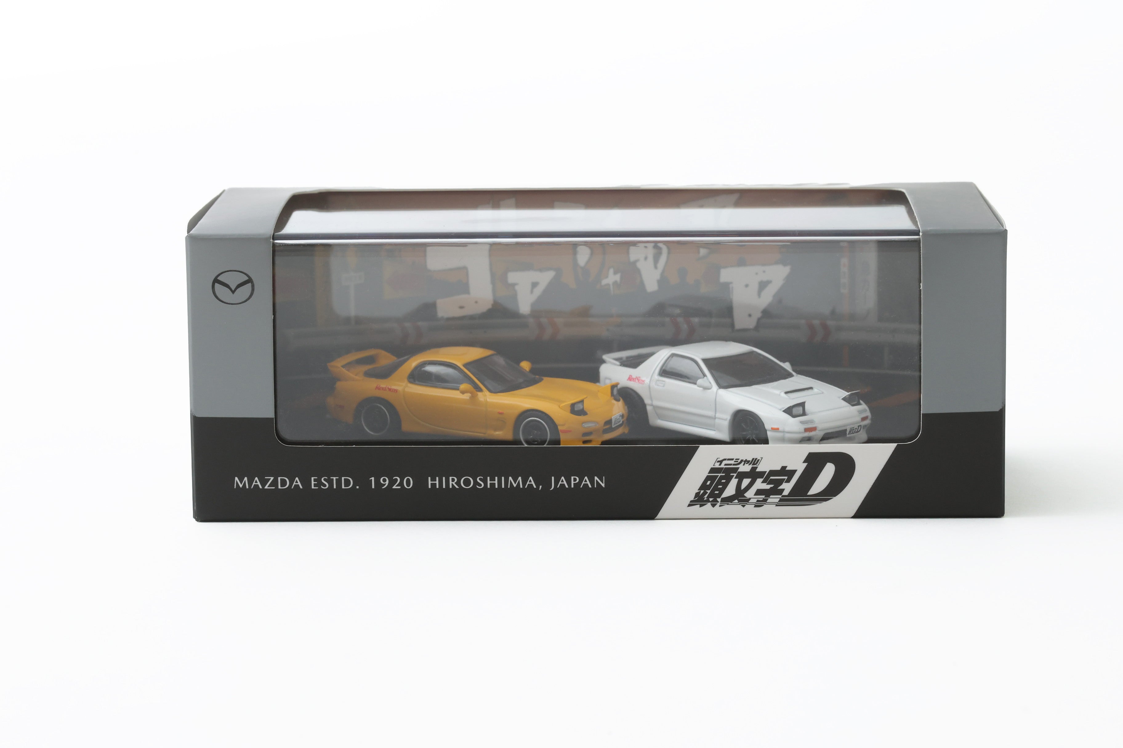 BACK-ORDER MAZDA - Initial D - Mazda RX-7 FC and Mazda RX-7 FD Model Car 2-Piece Set 1/64 [JP]