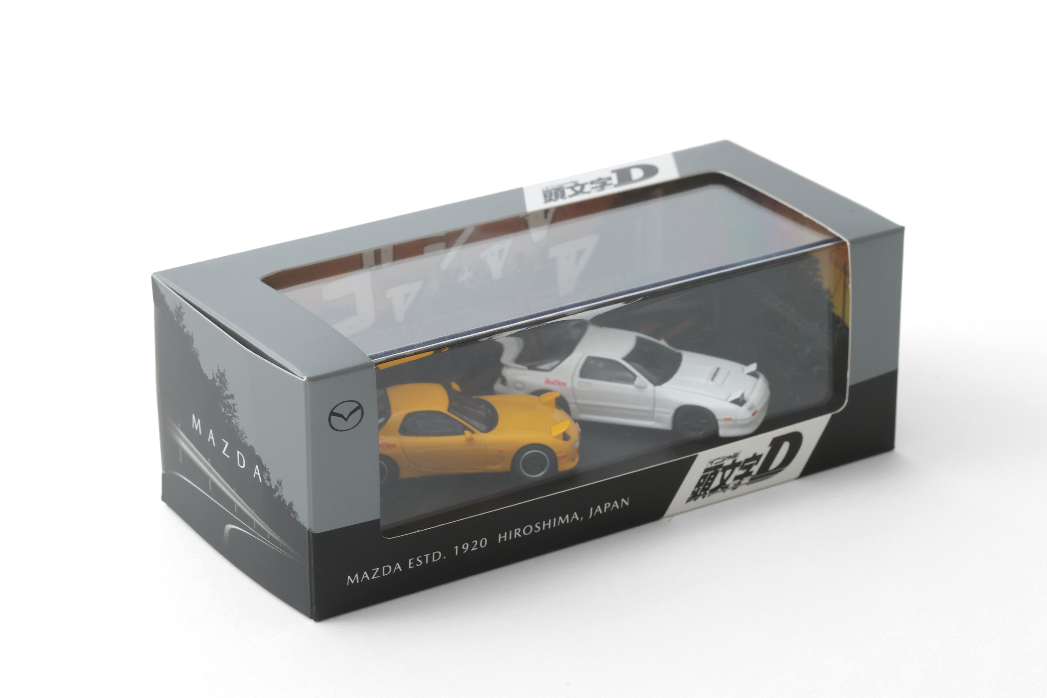 BACK-ORDER MAZDA - Initial D - Mazda RX-7 FC and Mazda RX-7 FD Model Car 2-Piece Set 1/64 [JP]