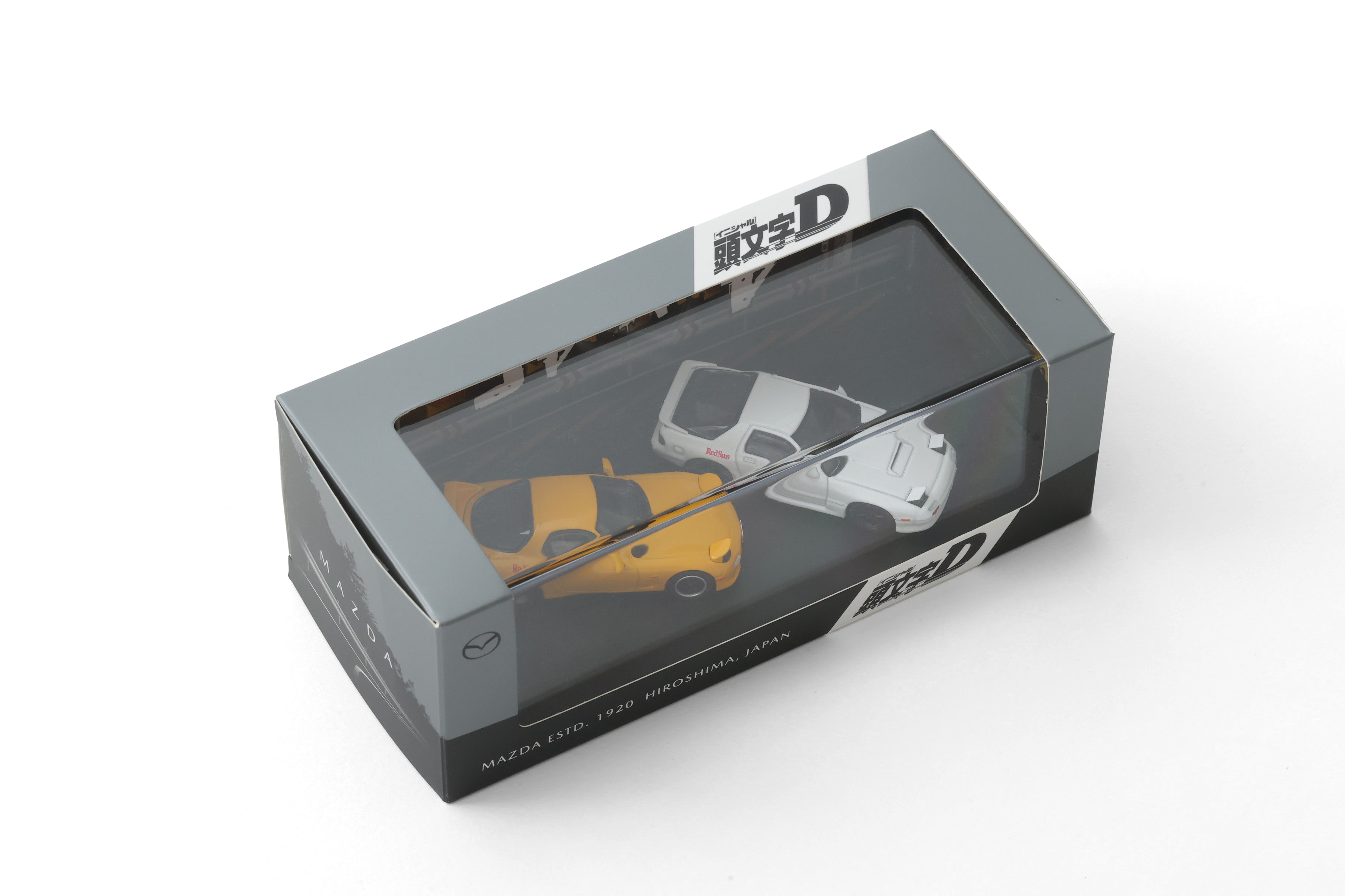 BACK-ORDER MAZDA - Initial D - Mazda RX-7 FC and Mazda RX-7 FD Model Car 2-Piece Set 1/64 [JP]