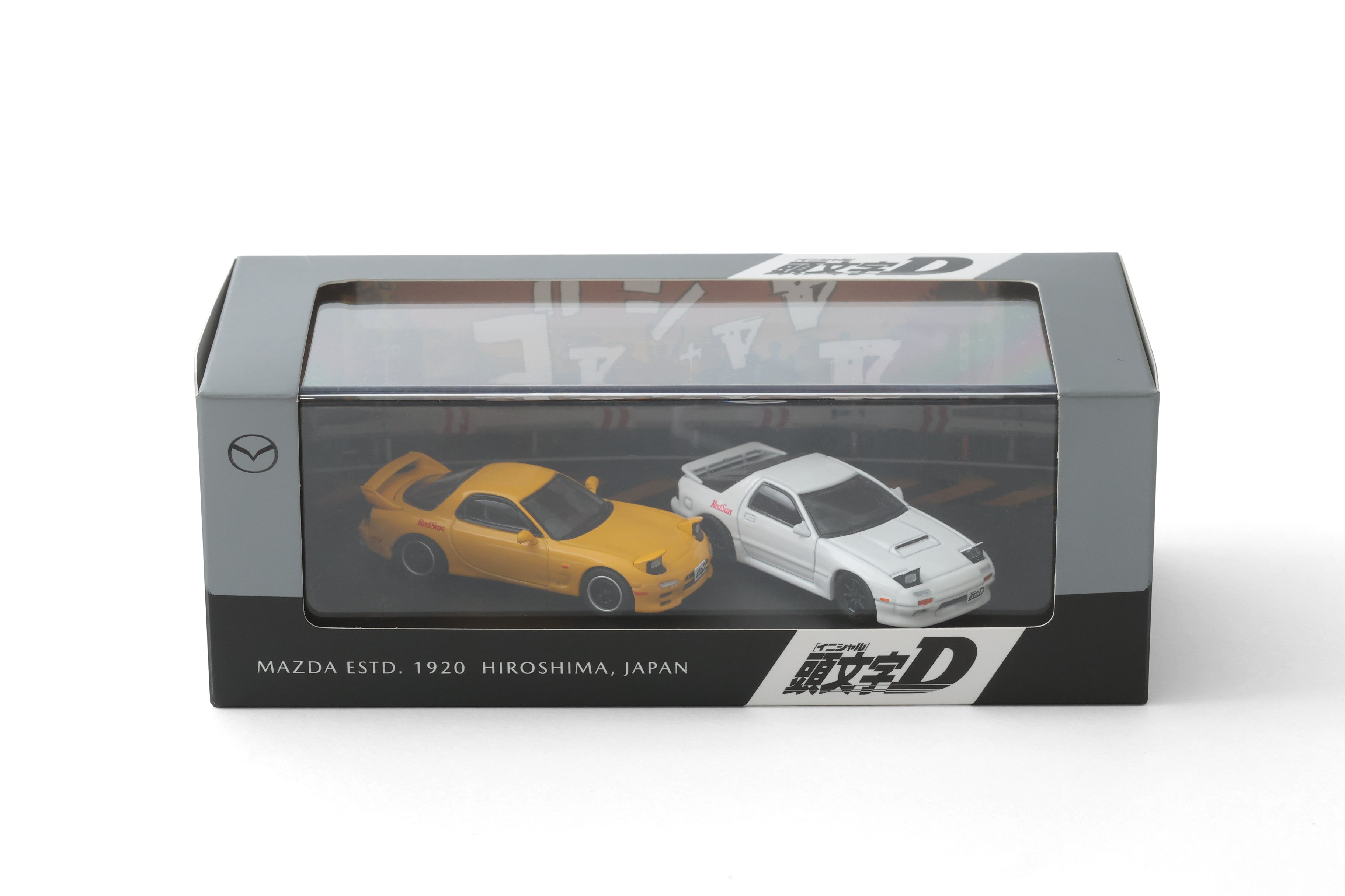 BACK-ORDER MAZDA - Initial D - Mazda RX-7 FC and Mazda RX-7 FD Model Car 2-Piece Set 1/64 [JP]