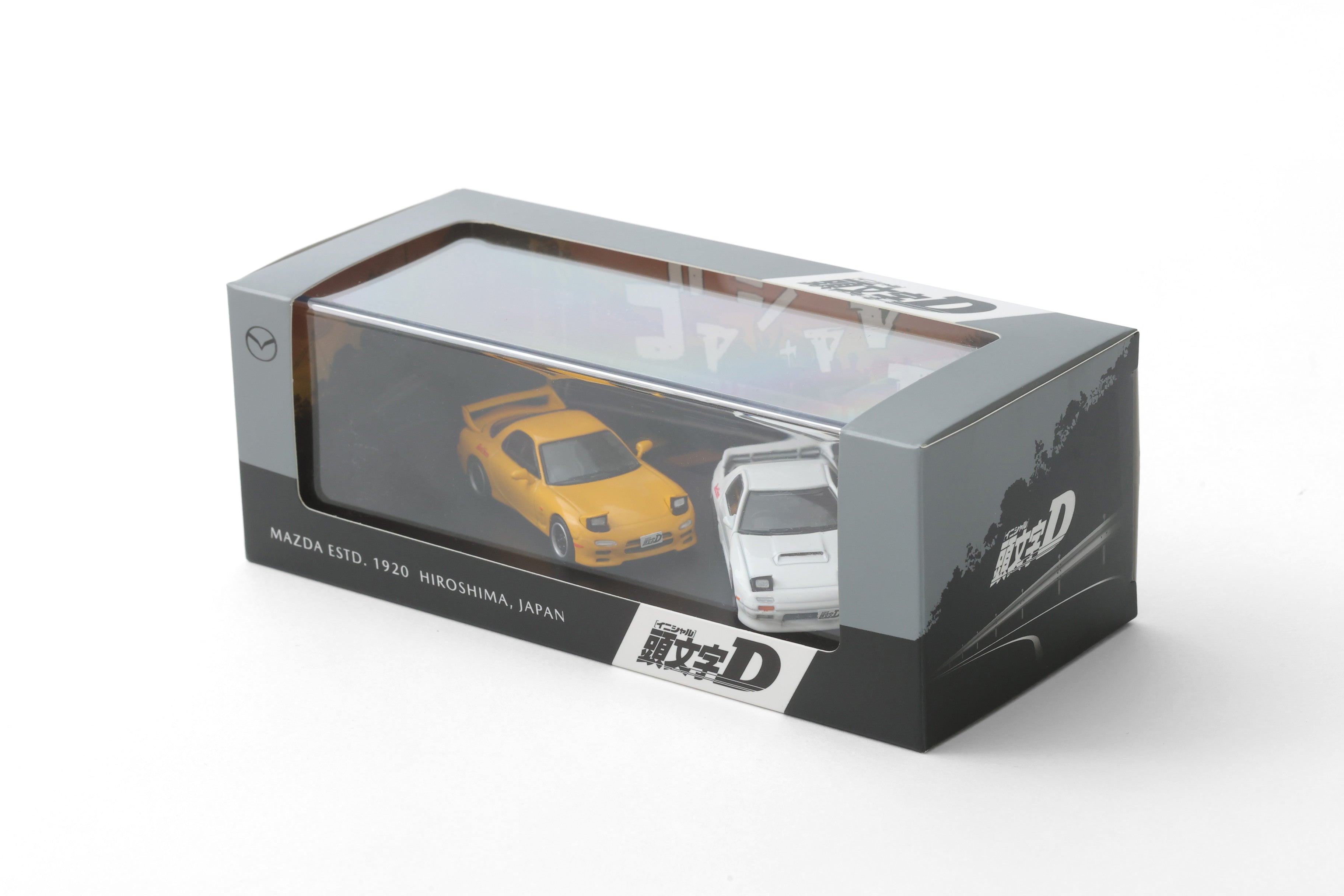 BACK-ORDER MAZDA - Initial D - Mazda RX-7 FC and Mazda RX-7 FD Model Car 2-Piece Set 1/64 [JP]