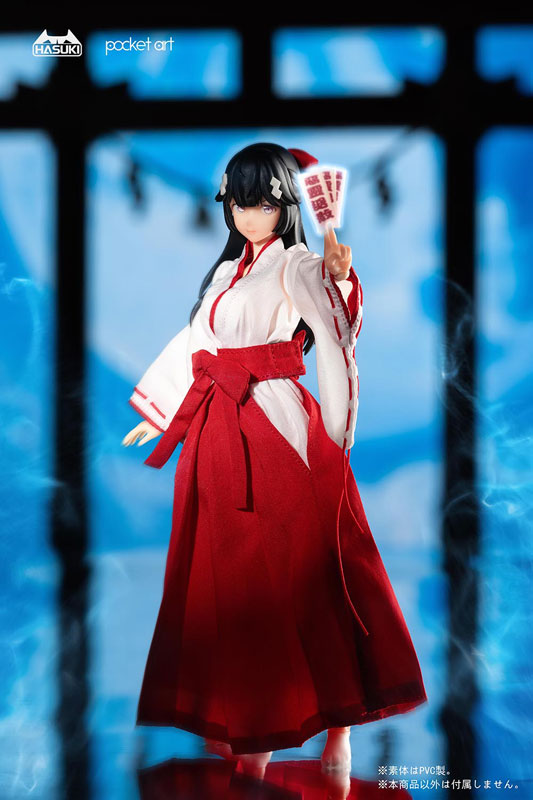 PRE-ORDER Hasuki - pocket art Series PA005 - Exorcism Shrine Maiden Tsubaki 1/12