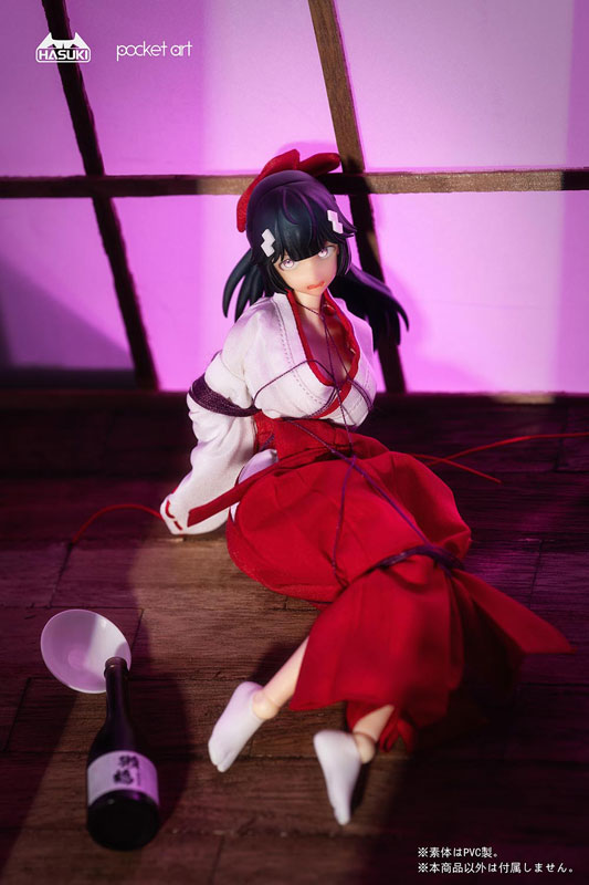 PRE-ORDER Hasuki - pocket art Series PA005 - Exorcism Shrine Maiden Tsubaki 1/12