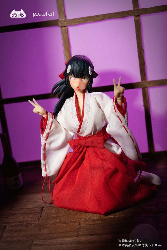 PRE-ORDER Hasuki - pocket art Series PA005 - Exorcism Shrine Maiden Tsubaki 1/12