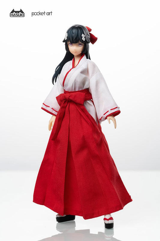 PRE-ORDER Hasuki - pocket art Series PA005 - Exorcism Shrine Maiden Tsubaki 1/12