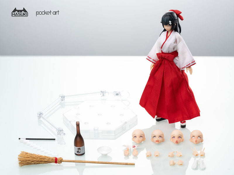 PRE-ORDER Hasuki - pocket art Series PA005 - Exorcism Shrine Maiden Tsubaki 1/12