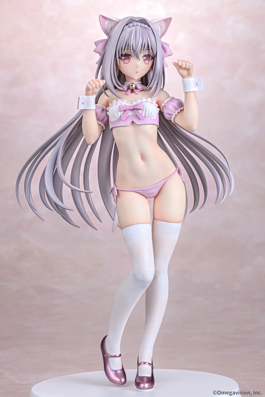PRE-ORDER Q-Six - Tsuki ni Yorisou Otome no Sahou - Luna Sakurakouji: Cat-eared Maid Cherry Blossom Color Ver. 1/6