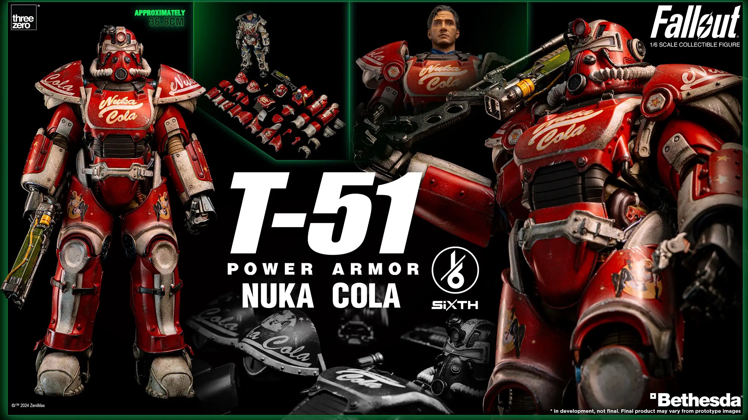 PRE-ORDER threezero - Fallout - T-51 Nuka Cola Power Armor 1/6