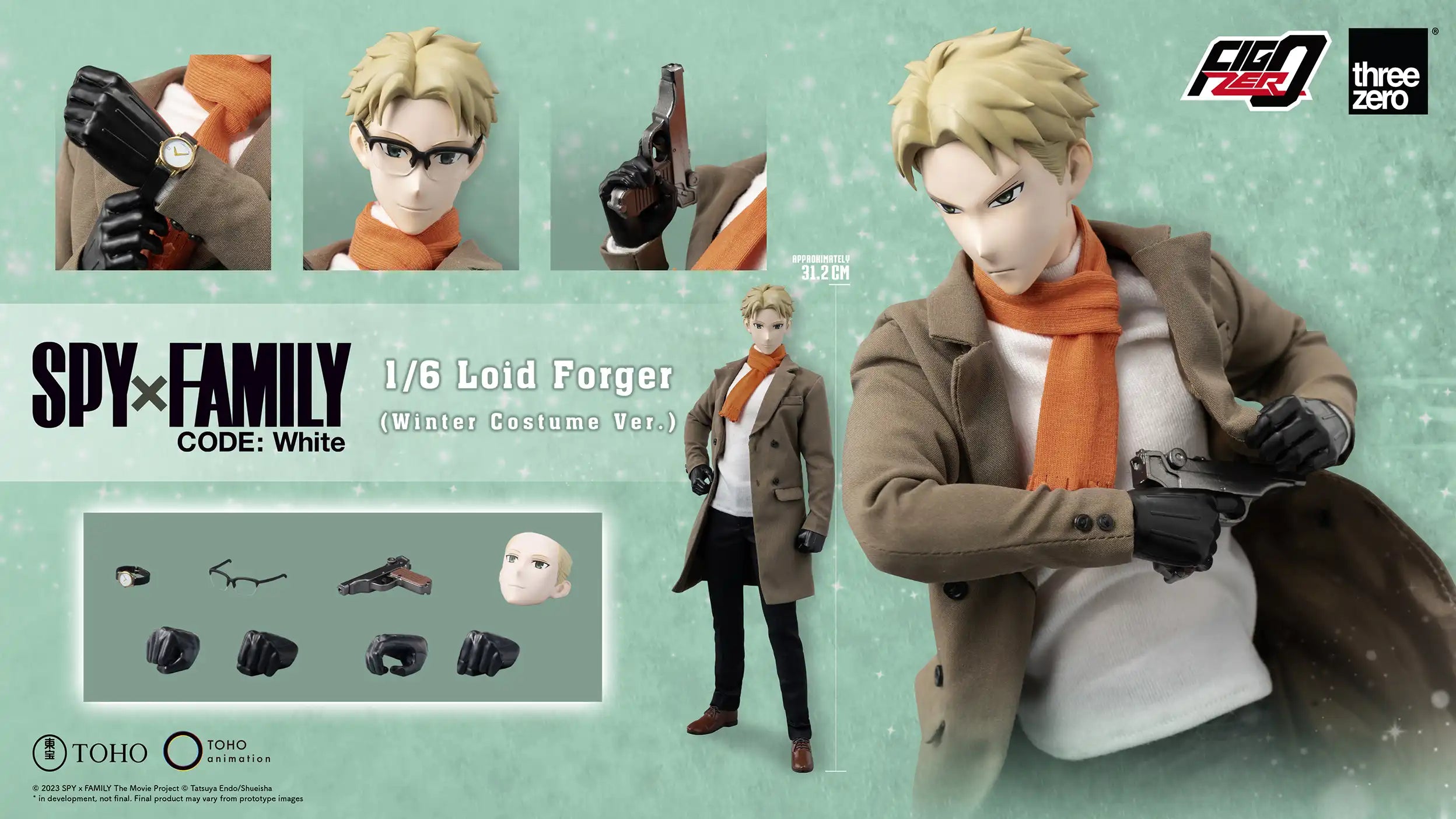 PRE-ORDER threezero - FigZero - SPY×FAMILY CODE: White - Loid Forger: Winter Costume Ver. 1/6