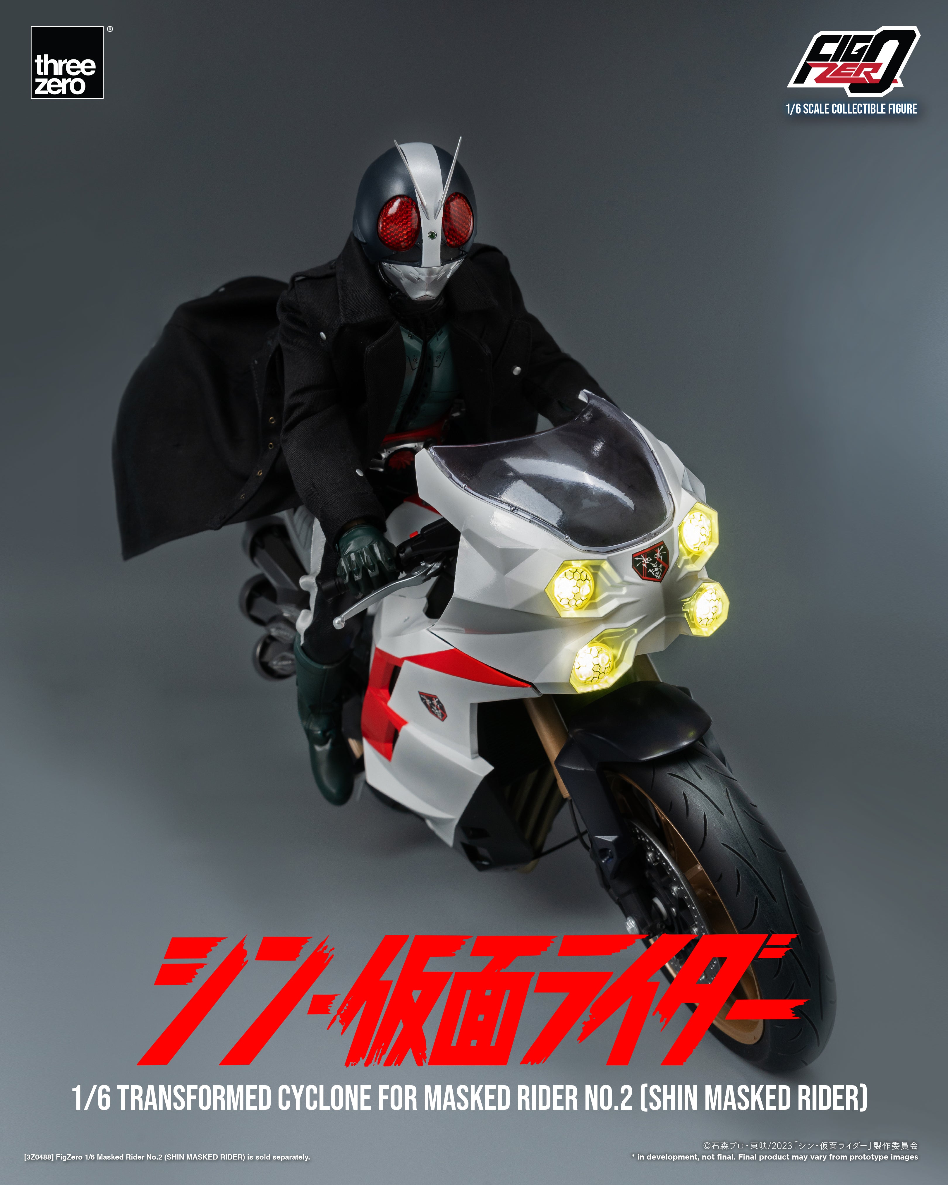 PRE-ORDER threezero - FigZero - Shin Kamen Rider - Transformed Cyclone for Kamen Rider No. 2 1/6