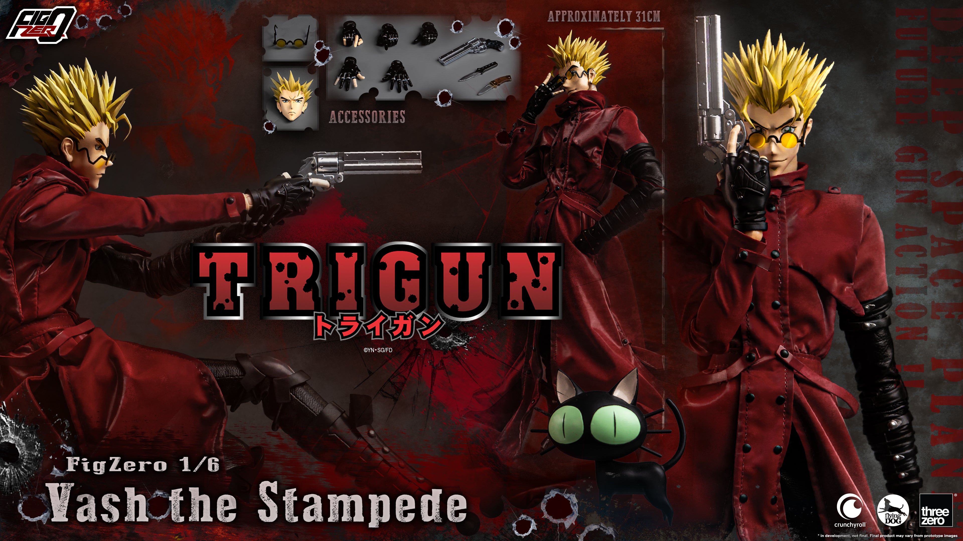 PRE-ORDER ThreeZero - FigZero - TRIGUN - Vash the Stampede 1/6