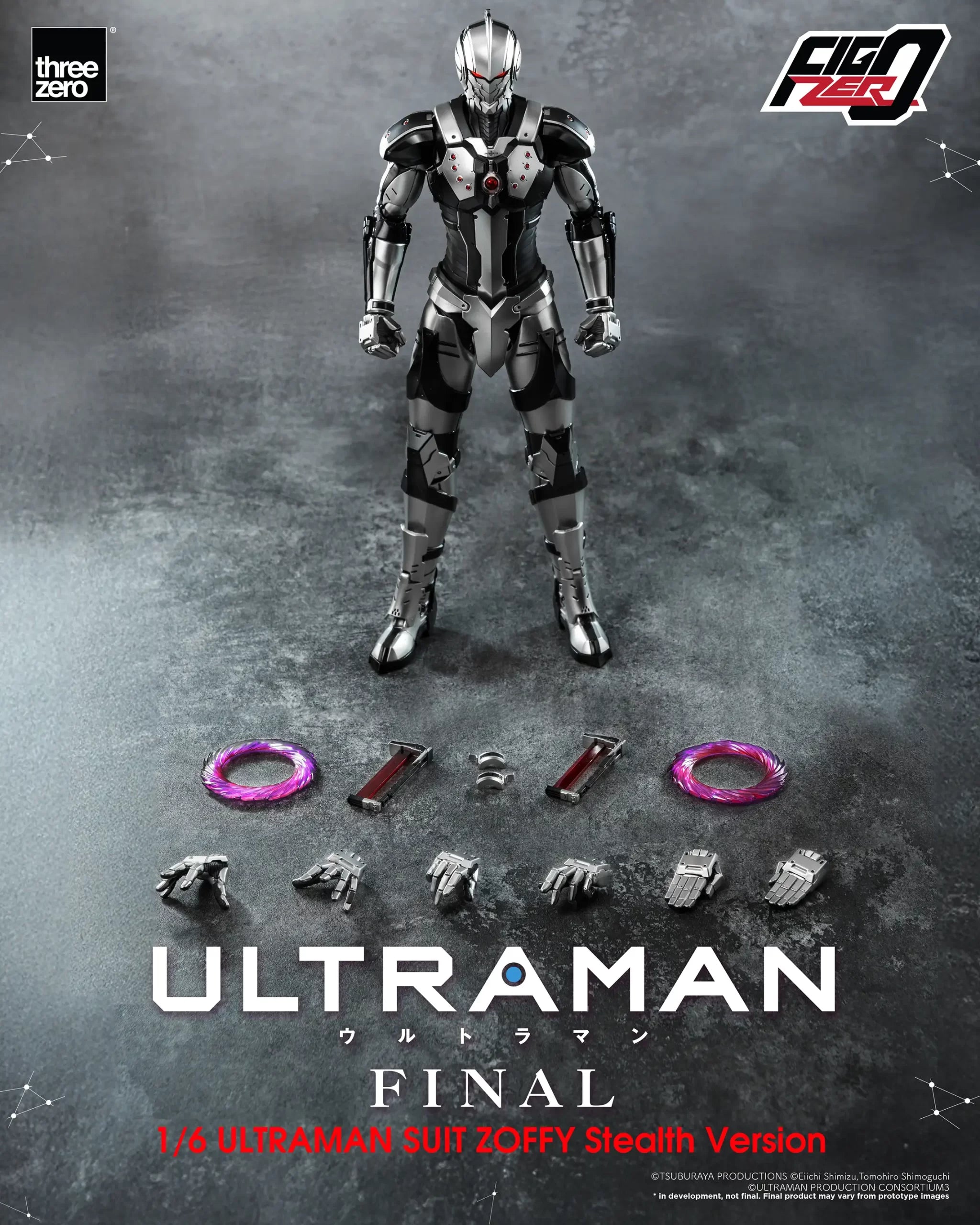 PRE-ORDER threezero - FigZero - ULTRAMAN Final Season - Ultraman Suit Zoffy: Stealth Version 1/6
