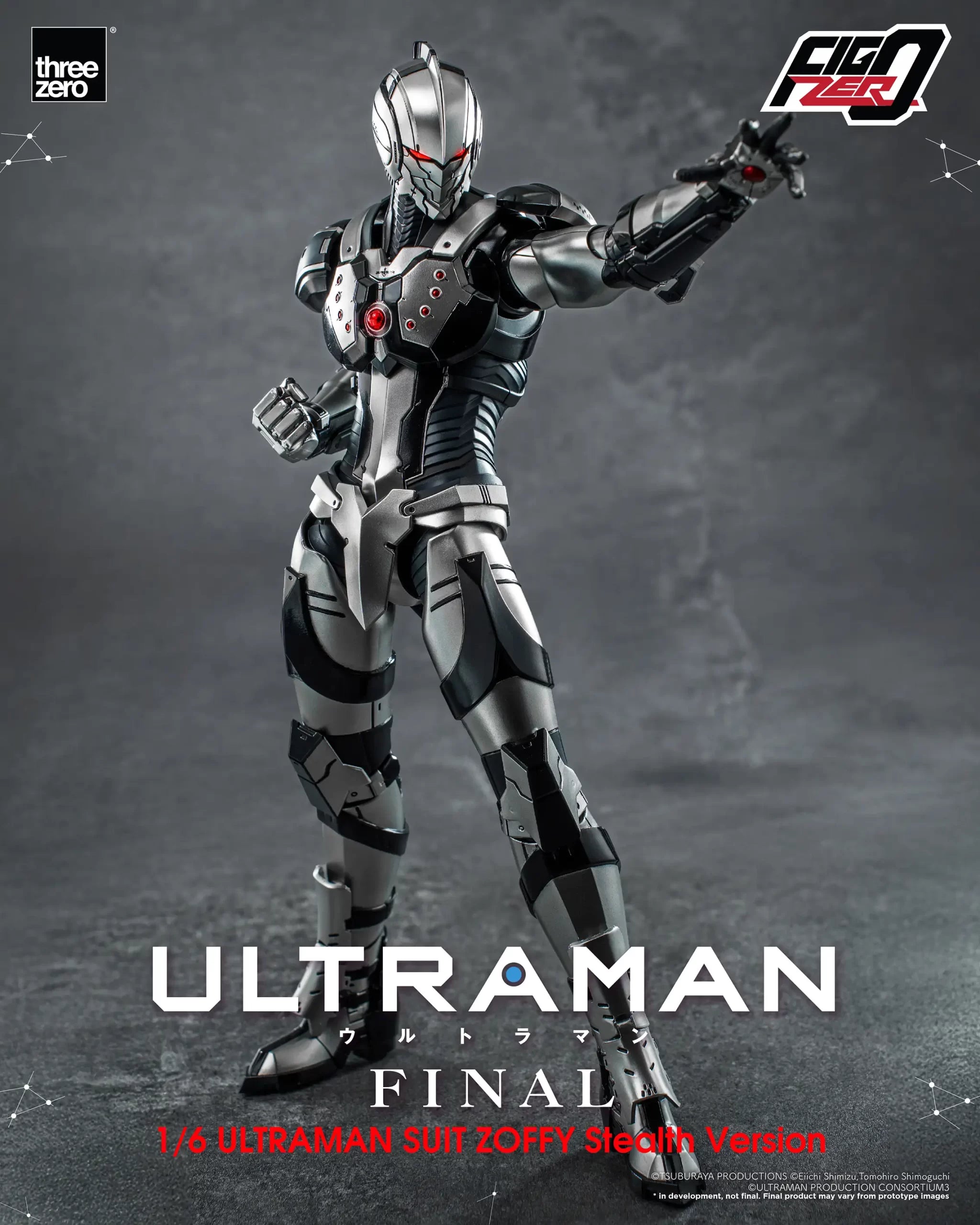 PRE-ORDER threezero - FigZero - ULTRAMAN Final Season - Ultraman Suit Zoffy: Stealth Version 1/6