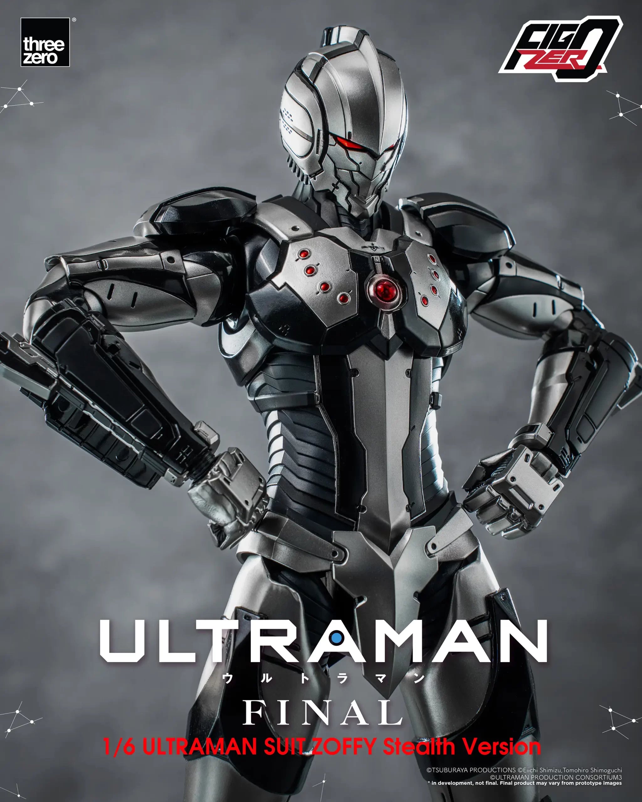 PRE-ORDER threezero - FigZero - ULTRAMAN Final Season - Ultraman Suit Zoffy: Stealth Version 1/6