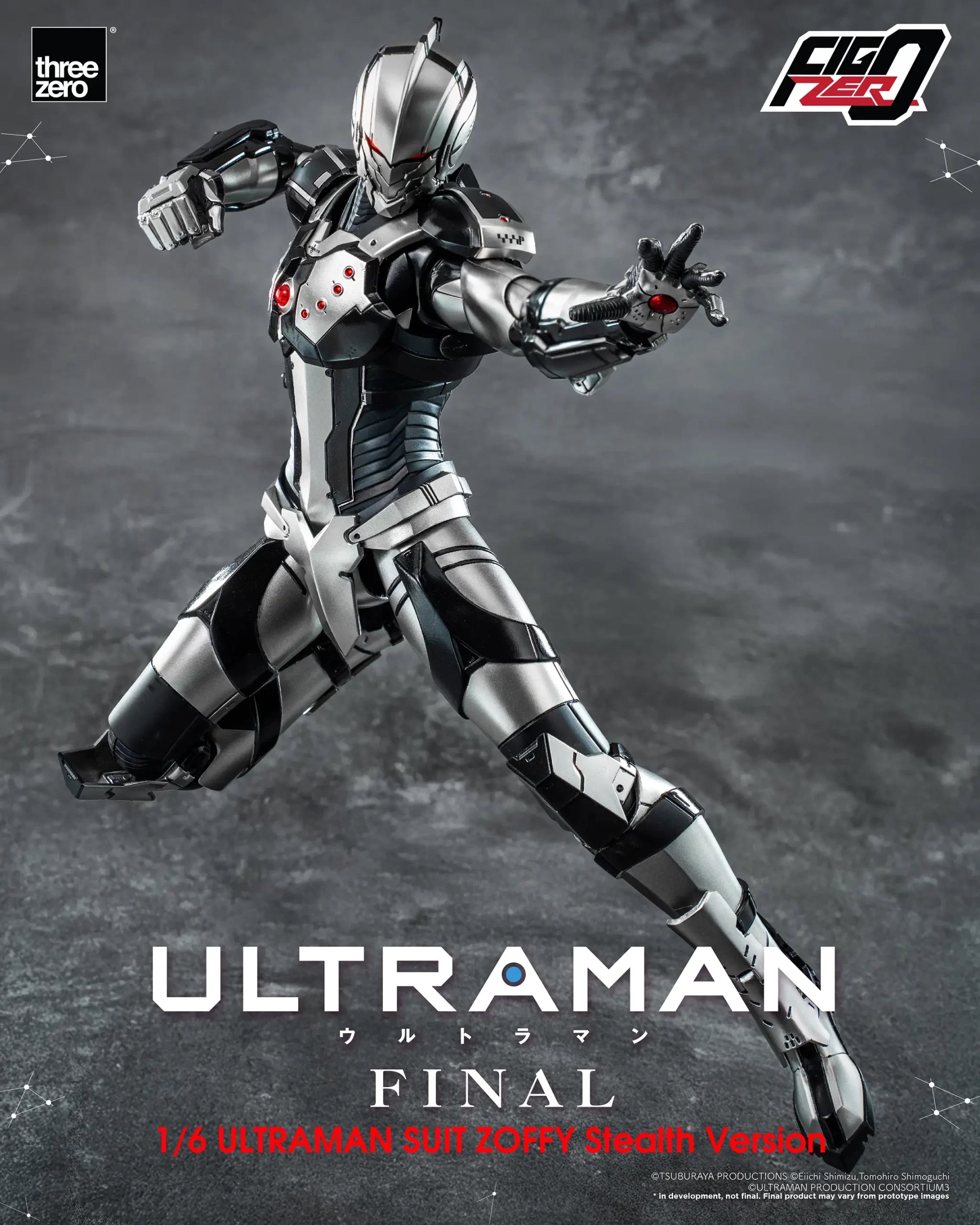 PRE-ORDER threezero - FigZero - ULTRAMAN Final Season - Ultraman Suit Zoffy: Stealth Version 1/6