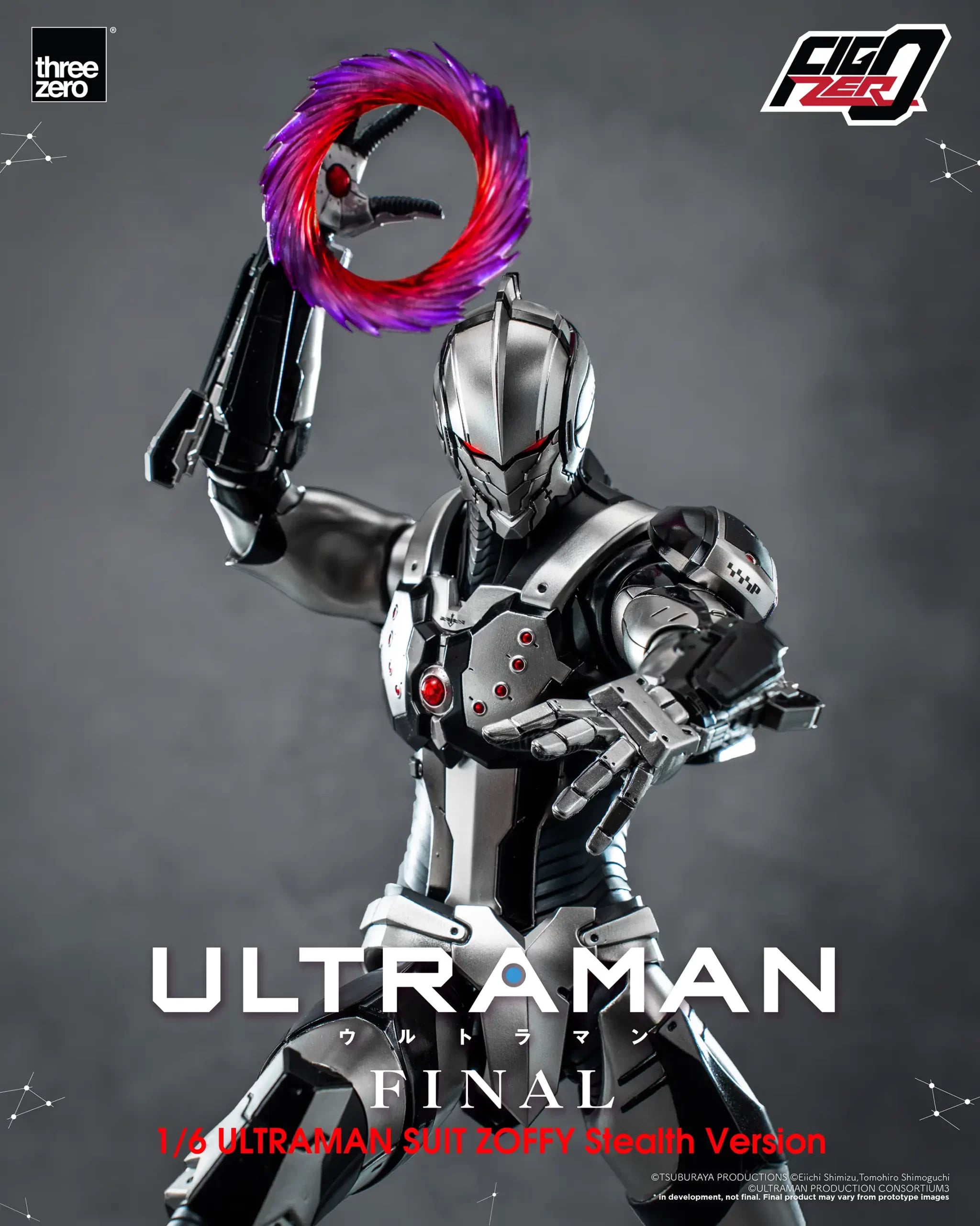 PRE-ORDER threezero - FigZero - ULTRAMAN Final Season - Ultraman Suit Zoffy: Stealth Version 1/6