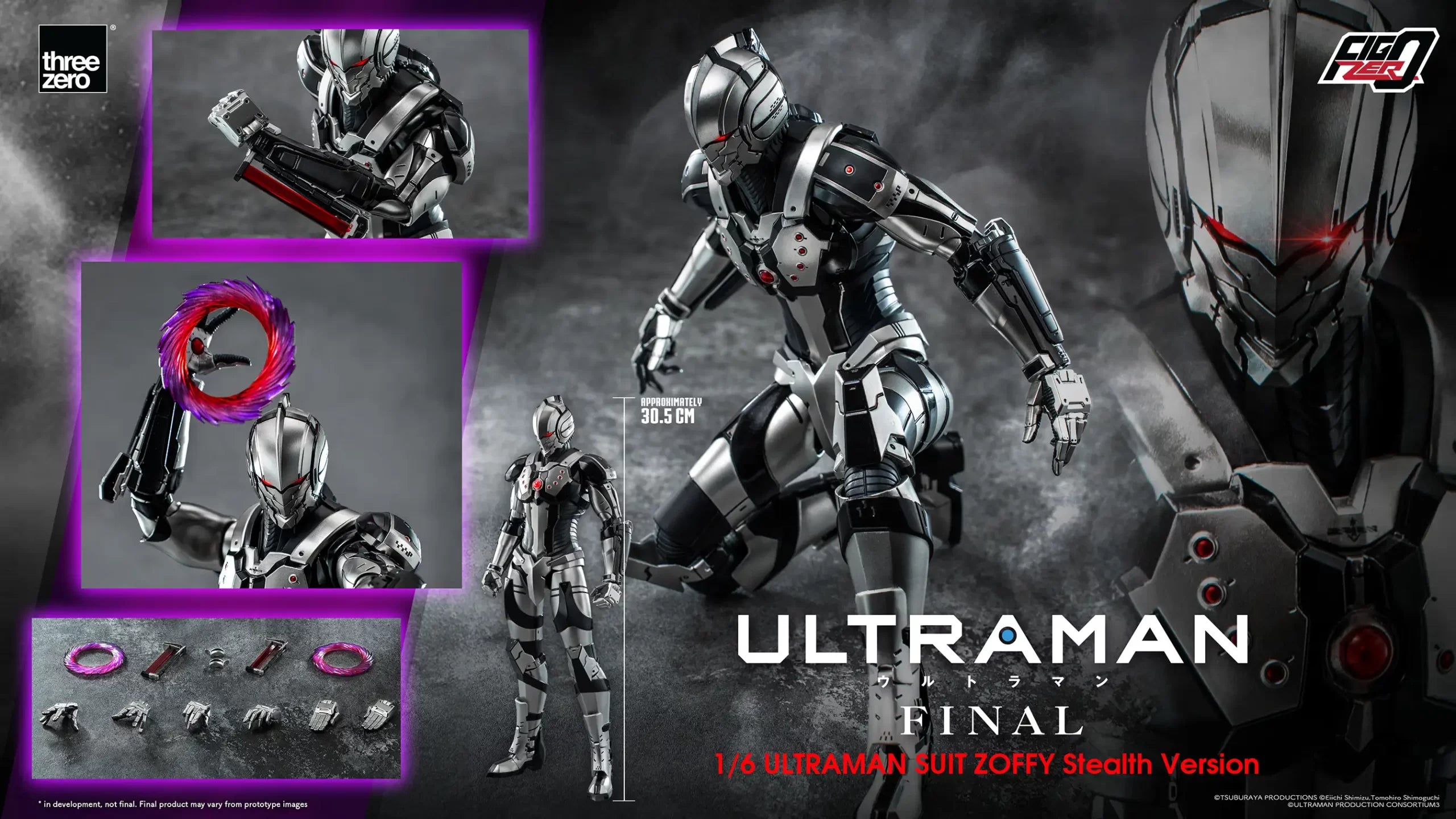 PRE-ORDER threezero - FigZero - ULTRAMAN Final Season - Ultraman Suit Zoffy: Stealth Version 1/6