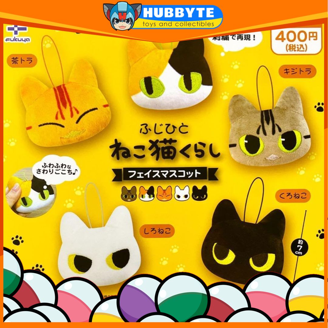 BACK ORDER Fukuya Fujihito Neko Neko Life Face Mascot Set Of 5 back-order-fukuya-fujihito-neko-neko-life-face-mascot-set-of-5