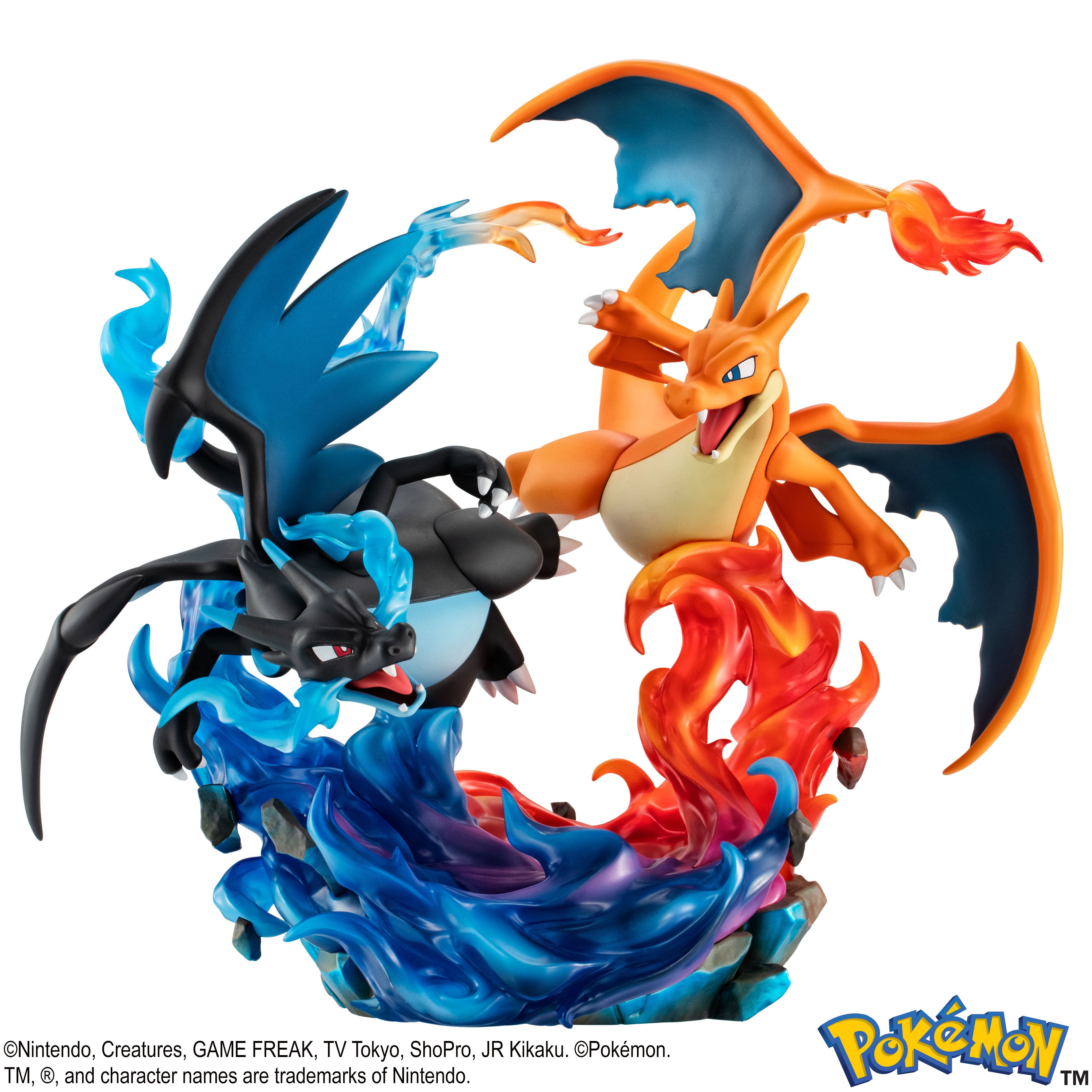 PRE-ORDER MegaHouse - G.E.M. EX Series - Pokémon - Mega Charizard X & Mega Charizard Y