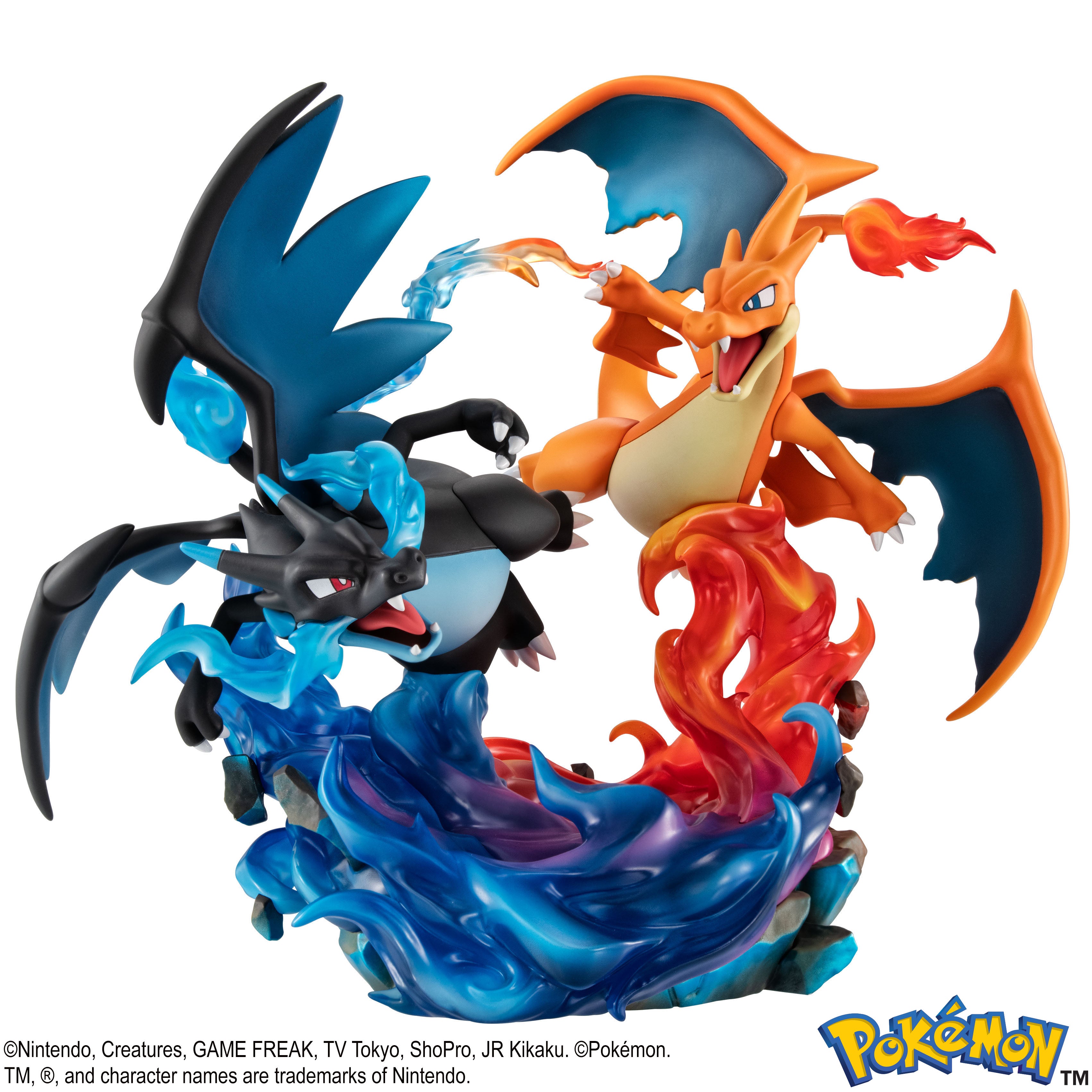PRE-ORDER MegaHouse - G.E.M. EX Series - Pokémon - Mega Charizard X & Mega Charizard Y
