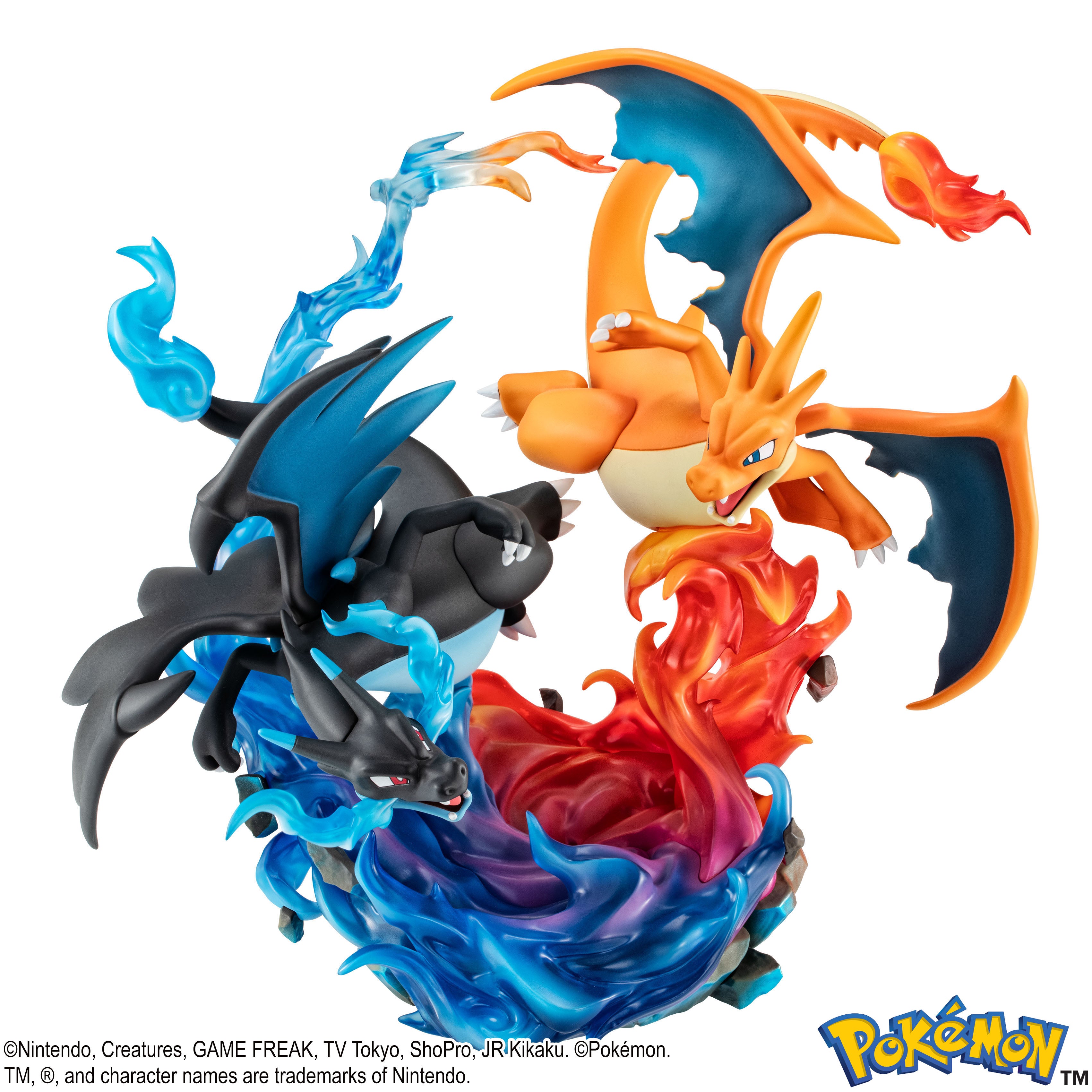 PRE-ORDER MegaHouse - G.E.M. EX Series - Pokémon - Mega Charizard X & Mega Charizard Y
